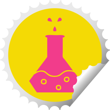 Bir insan tarafından çizilmiş bilimsel bir deneyin dairesel kabuk soyma etiketi.