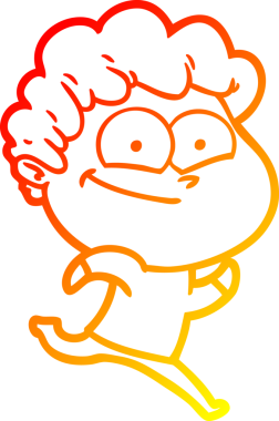 Bir insan tarafından çizilmiş mutlu bir adamın çizgi çizimi.