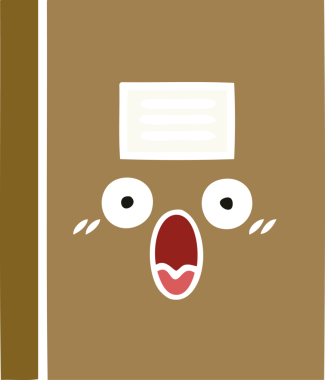 Bir insan tarafından çizilmiş düz renkli bir defter çizimi