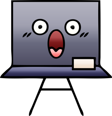 Bir insan tarafından çizilmiş bir karatahtanın gölgelenmiş gradyanı