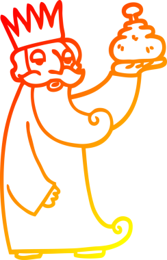 Bir insan tarafından çizilen üç bilge adamdan birinin sıcak çizgi çizimi.