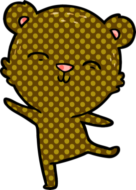 Bir insan tarafından çizilmiş bir çizgi film karakteri.