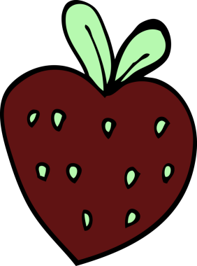 Bir insan tarafından çizilmiş karalama çileği.