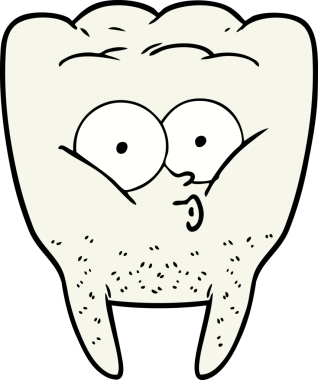 Bir insan tarafından çizilmiş bir çizgi film ıslık dişi.