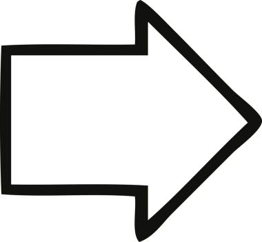 Bir insan tarafından çizilmiş ok sembolünün çizgi çizimi