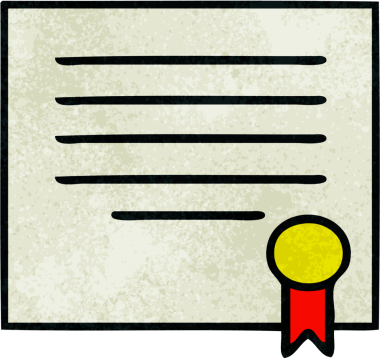 Bir insan tarafından çizilmiş çalışma diplomasının retro grunge doku karikatürü