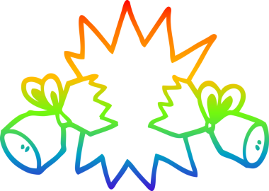 gökkuşağı gradyan çizgi çizimi bir insan tarafından çizilmiş kraker