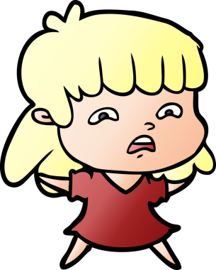 Bir insan tarafından çizilmiş endişeli bir karikatür.