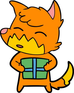 bir insan tarafından çizilmiş tilki çizgi filmi