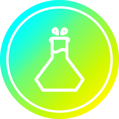 Havalı gradyan bir insan tarafından çizilmiş dairesel bir bilim deneyi simgesi