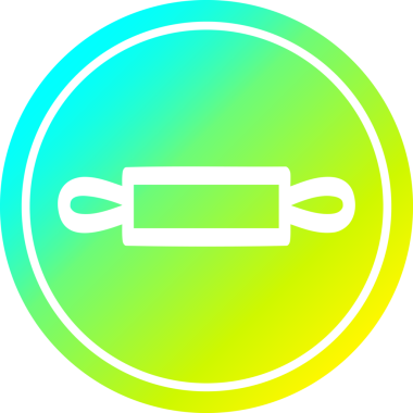 Yuvarlak yuvarlak yuvarlak simge ve bir insan tarafından çizilen serin gradyan bitiş
