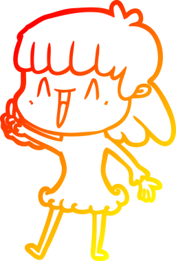 Bir insan tarafından çizilmiş bir karikatür kadın çizimi