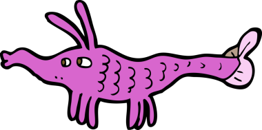 Bir insan tarafından çizilmiş karides.