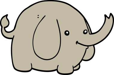 Bir insan tarafından çizilmiş bir fil.