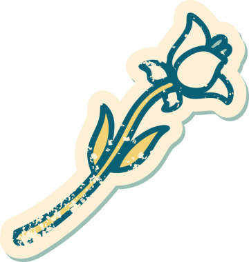 Bir insanın çizdiği nilüfer çiçeğinin sembolik dövmesi.