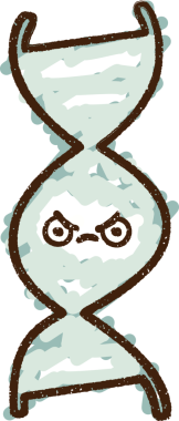 Bir insan tarafından çizilen DNA Strand Tebeşiri