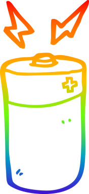 gökkuşağı gradyan çizgi çizimi bir insan tarafından çizilmiş bir karikatür pil