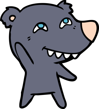 Bir insan tarafından çizilmiş bir çizgi film karakteri.