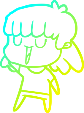 Bir insan tarafından çizilmiş bir karikatür kadın çizimi.