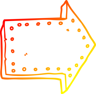 Bir insan tarafından çizilmiş bir çizgi filmin sıcak gradyan çizimi