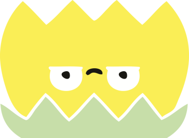 Bir insan tarafından çizilmiş bir nilüfer çiçeğinin düz renkli retro karikatürü