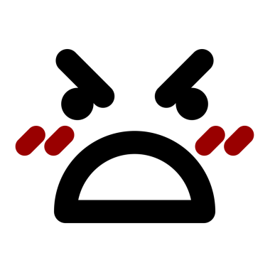 Bir insan tarafından çizilmiş kızgın patron yüzü simgesi
