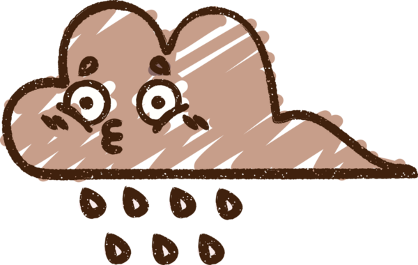 Bir insan tarafından çizilen Yağmur Bulutu Tebeşiri