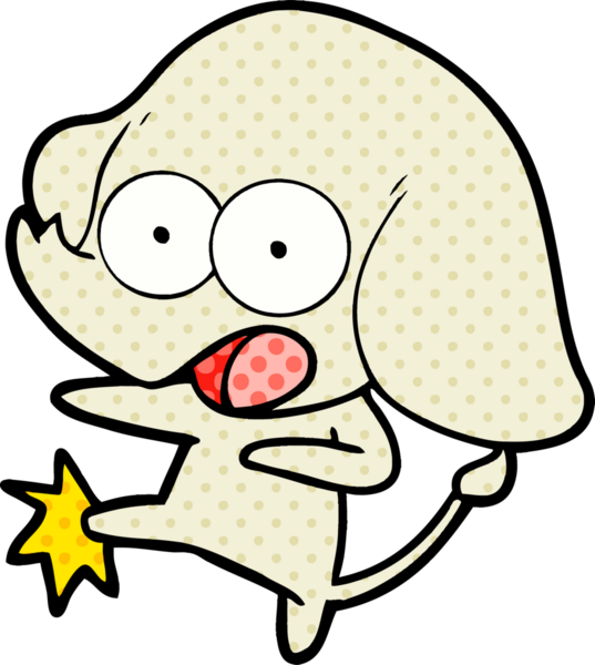 Bir insan tarafından çizilmiş şirin bir fil.