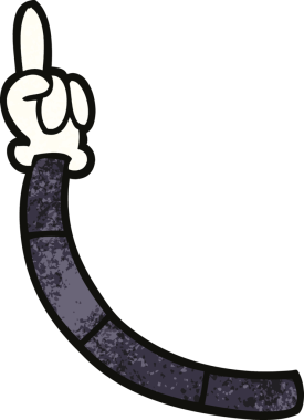 karikatür karalama retro el hareketleri bir insan tarafından çizildi