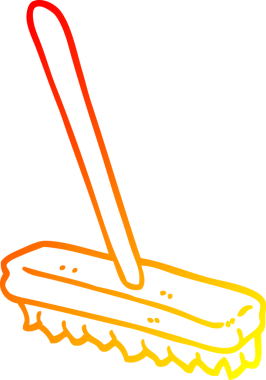 Bir insan tarafından çizilmiş bir karikatür fırçasının sıcak gradyan çizimi