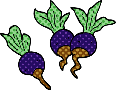 Bir insan tarafından çizilmiş pancar pancarı bitkileri.