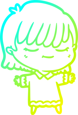 Bir insan tarafından çizilmiş bir karikatür kadın çizimi.