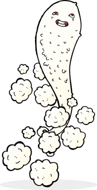 Bir insan tarafından çizilmiş garip bir hayalet.