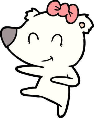 Bir insan tarafından çizilmiş kutup ayısı karikatürü