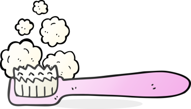 Bir insan tarafından çizilmiş serbest çizim diş fırçası.