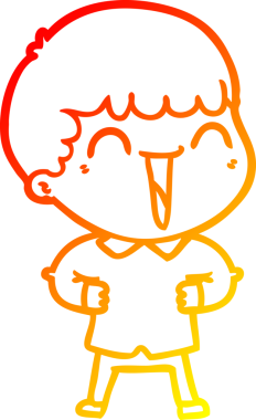 Bir insan tarafından çizilmiş mutlu bir adamın çizgi çizimi.