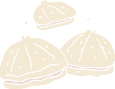 Bir insan tarafından çizilmiş taze istiridyeler.