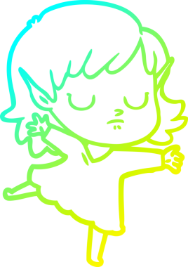 Bir insan tarafından çizilmiş soğuk gradyan çizgi çizimi.