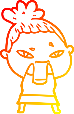 Bir insan tarafından çizilmiş bir karikatür kadın çizimi