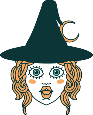 Bir insan tarafından çizilmiş Retro Dövme Biçimi insan büyücüsü karakteri