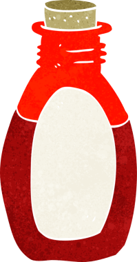 Bir insan tarafından çizilmiş karikatür iksiri