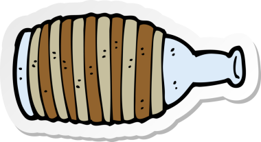 Bir insan tarafından çizilmiş bir karikatür etiketi.