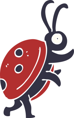 Bir insan tarafından çizilmiş karalama böceği.