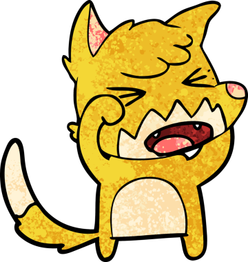 Bir insan tarafından çizilmiş kızgın tilki bakışları.