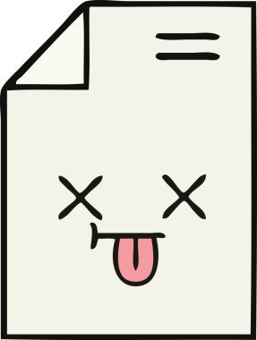 Bir insan tarafından çizilmiş bir kağıt karikatürü.