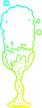 Bir insan tarafından çizilmiş bir karikatür iksiri çizimi.