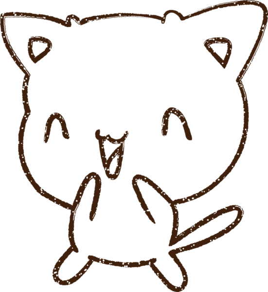 Mutlu Kedi Kömürü Bir insan tarafından çizilmiş