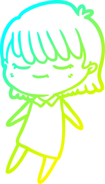 Bir insan tarafından çizilmiş bir karikatür kadın çizimi.