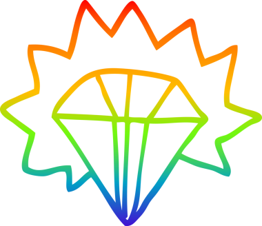 Bir insan tarafından çizilmiş dev yakutun çizgi çizimi.