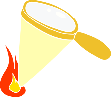 Bir insan tarafından çizilmiş karalama büyüteç.